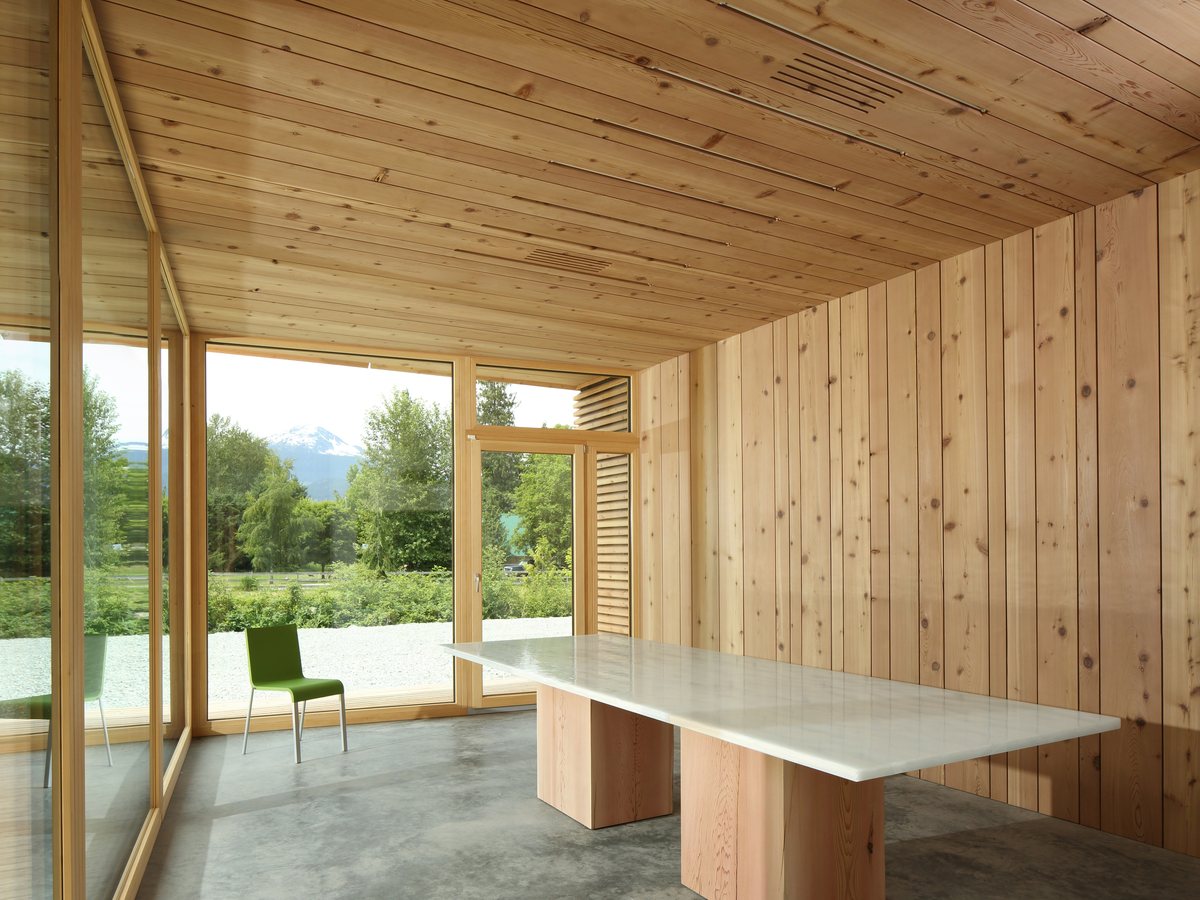 Timber meeting room in a commercial building