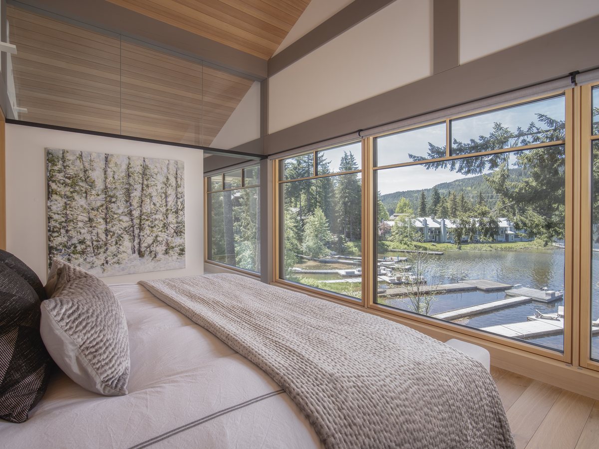 Bedroom with a generous window view