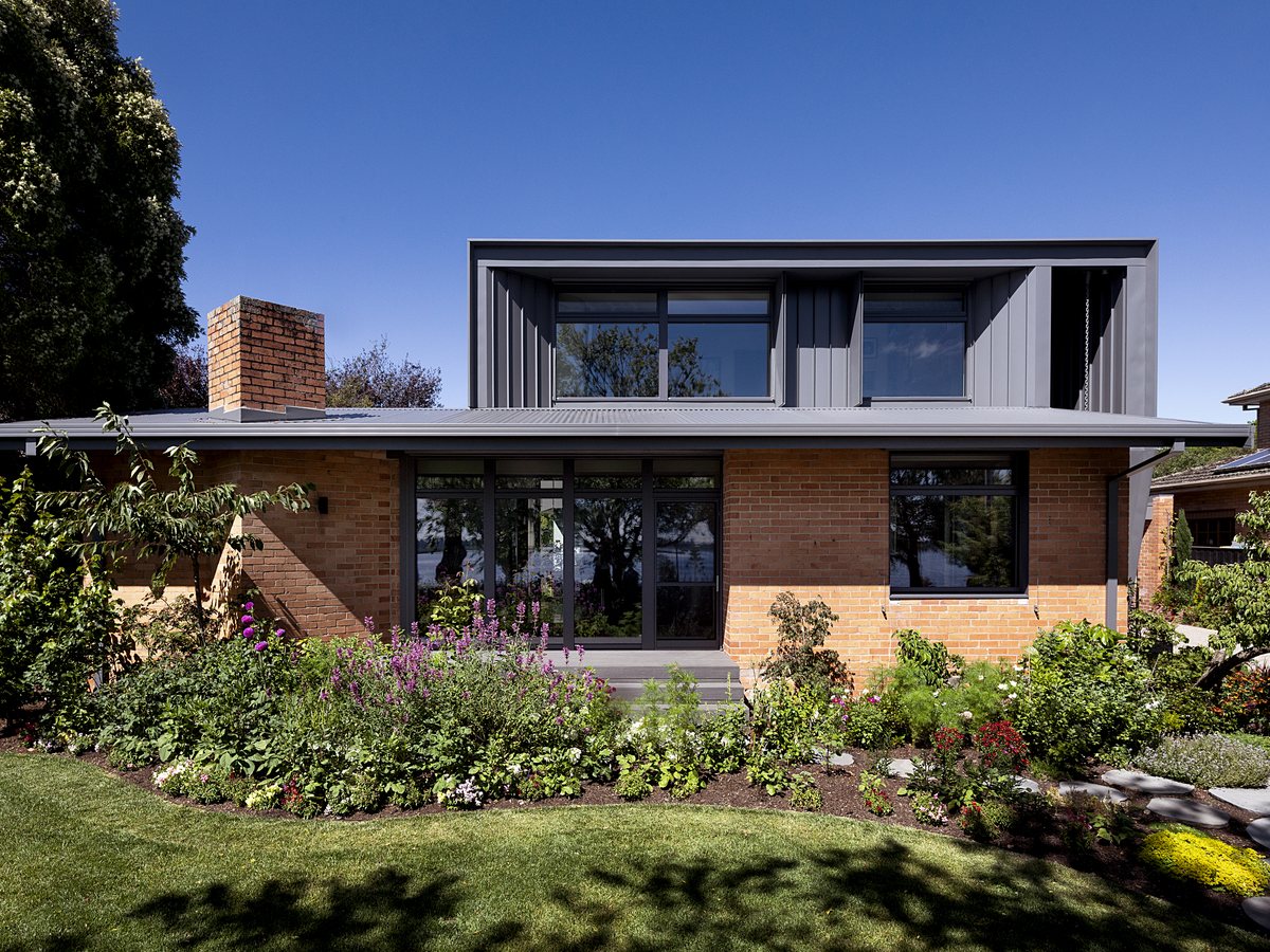 Garden view at a renovated residence